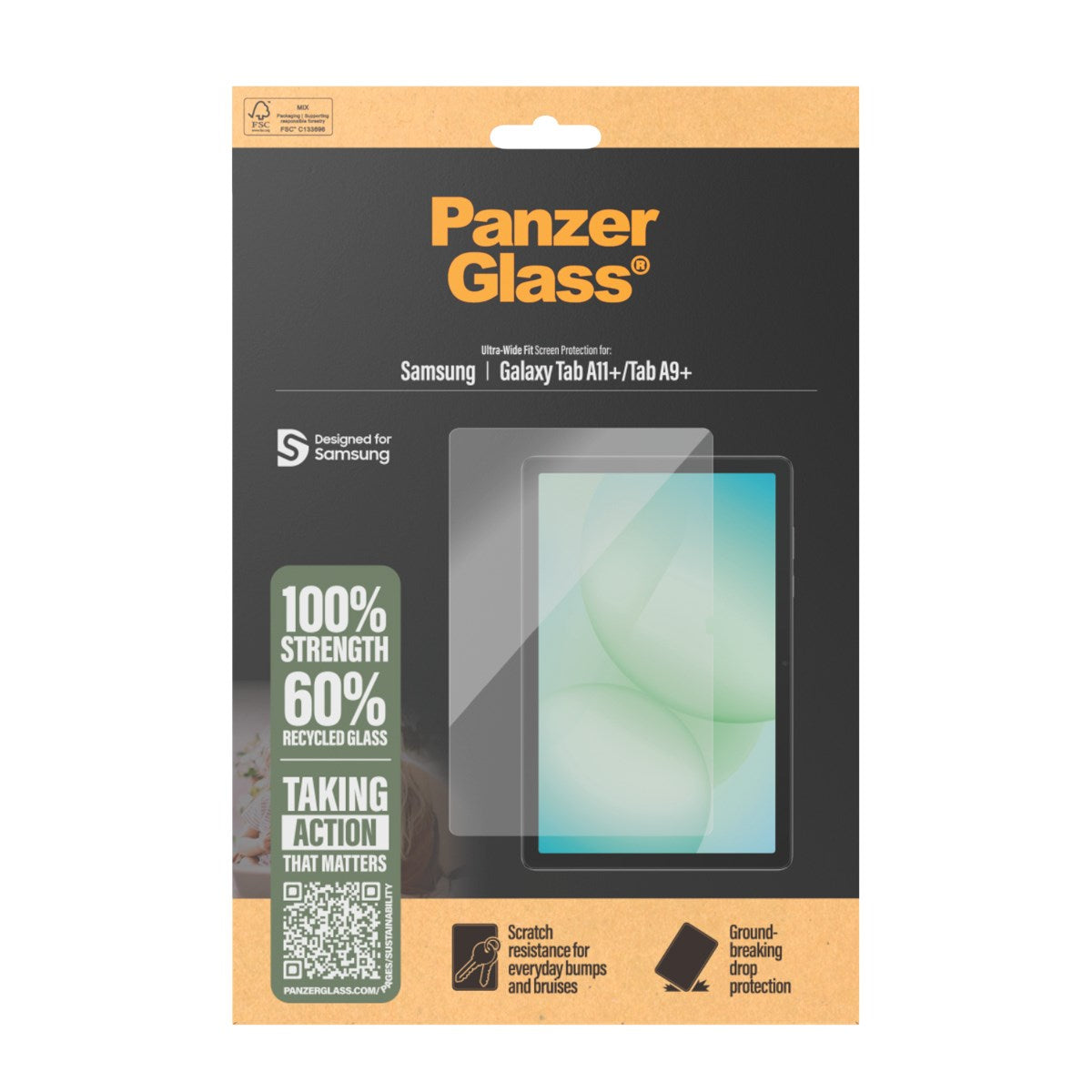PanzerGlass® Displayschutz Samsung Galaxy Tab A11+ | Tab A9+ | Ultra-Wide Fit
